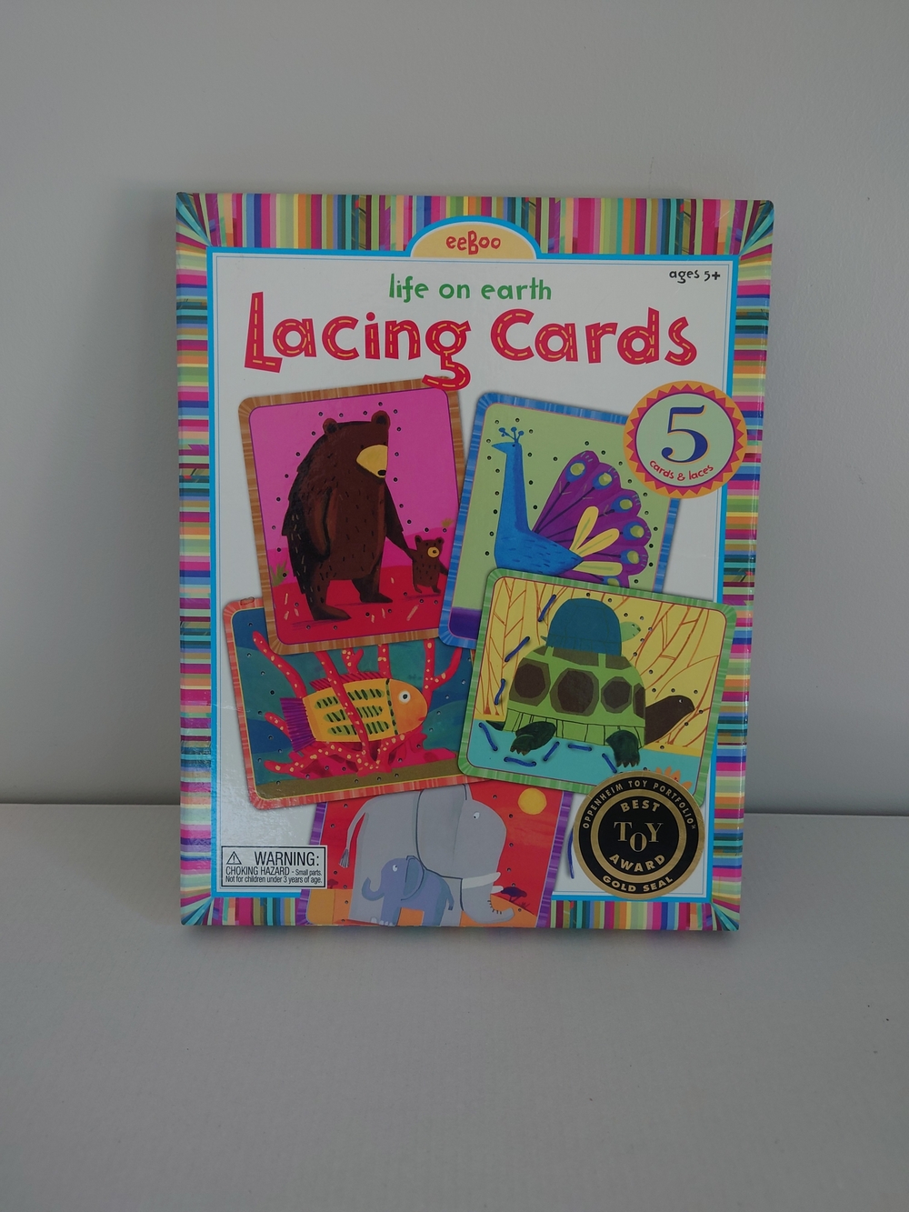 eeboo Lacing Cards - Multicolor Life on Earth